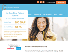 Tablet Screenshot of northsydneydentistry.com.au